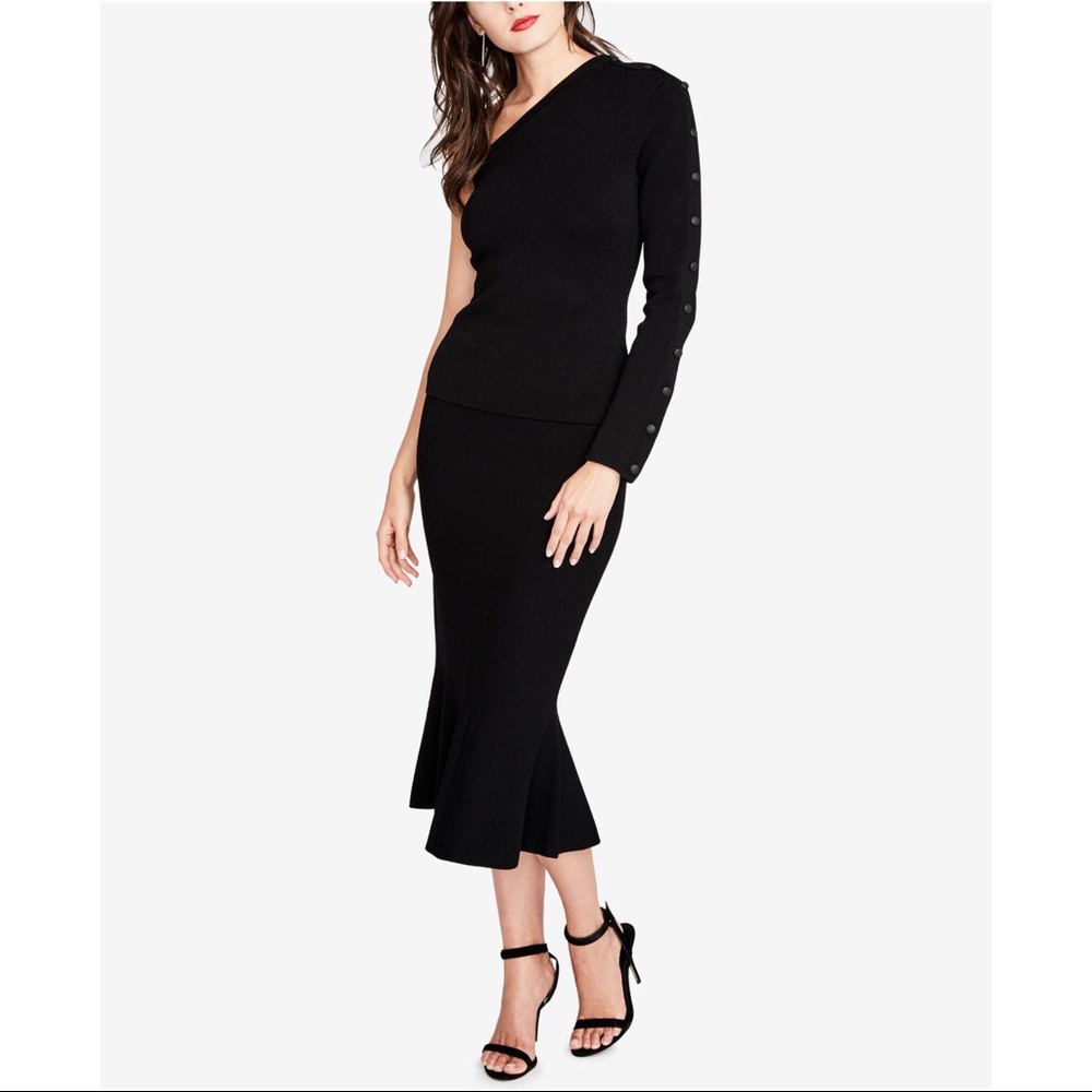 Rachel Rachel Roy black midi flare skirt